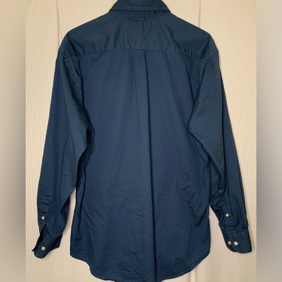 Tommy Hilfiger - Collard Button Down Dress Shirt Navy - Large - Picture 2 of 12